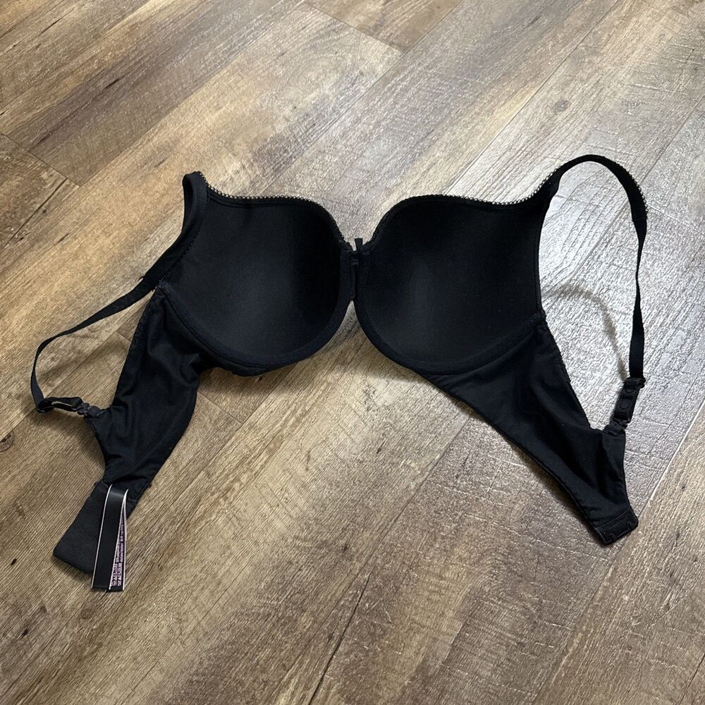 Victoria's Secret Perfect Shape Black Lace Lined Underwired Bra Size 34 DD - Picture 10 of 11